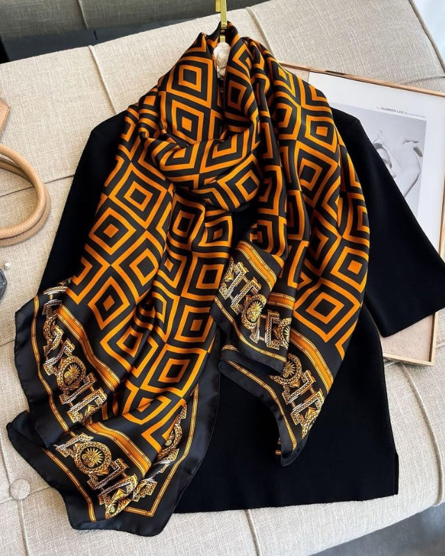 Oversized Silk Twill Scarf