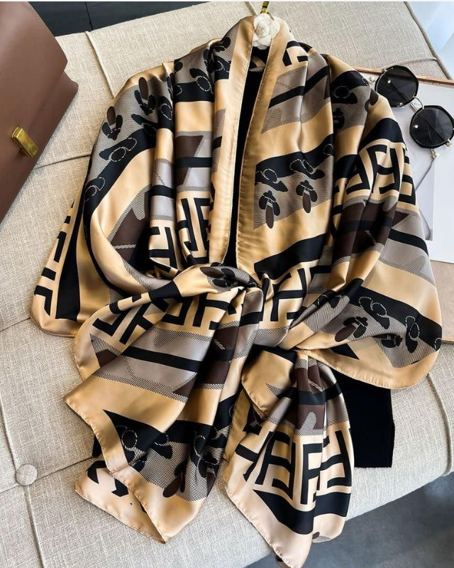 Oversized Silk Twill Scarf