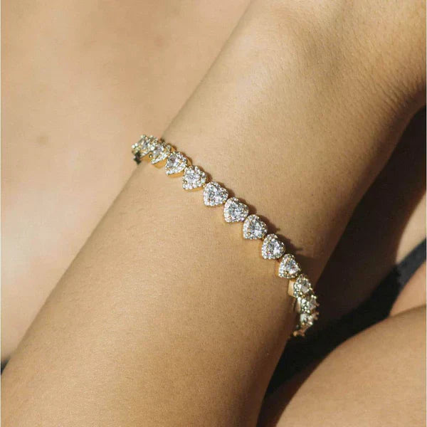 Heart-shaped 5mm Tennis Bracelet