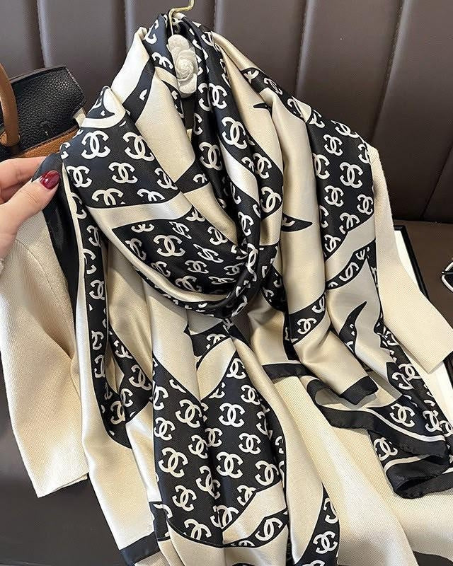 Oversized Silk Twill Scarf